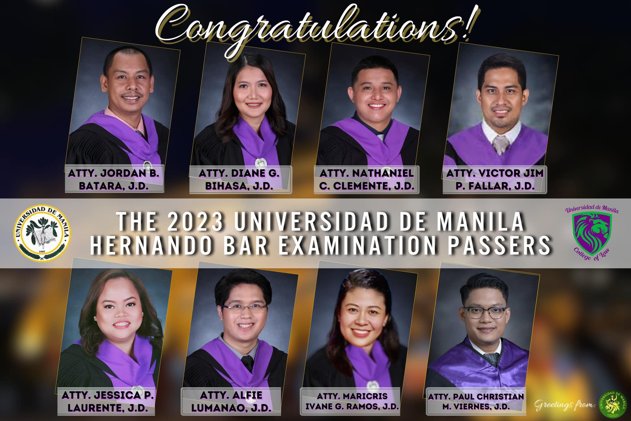 UDM Hernando Bar Examination Passers 2023