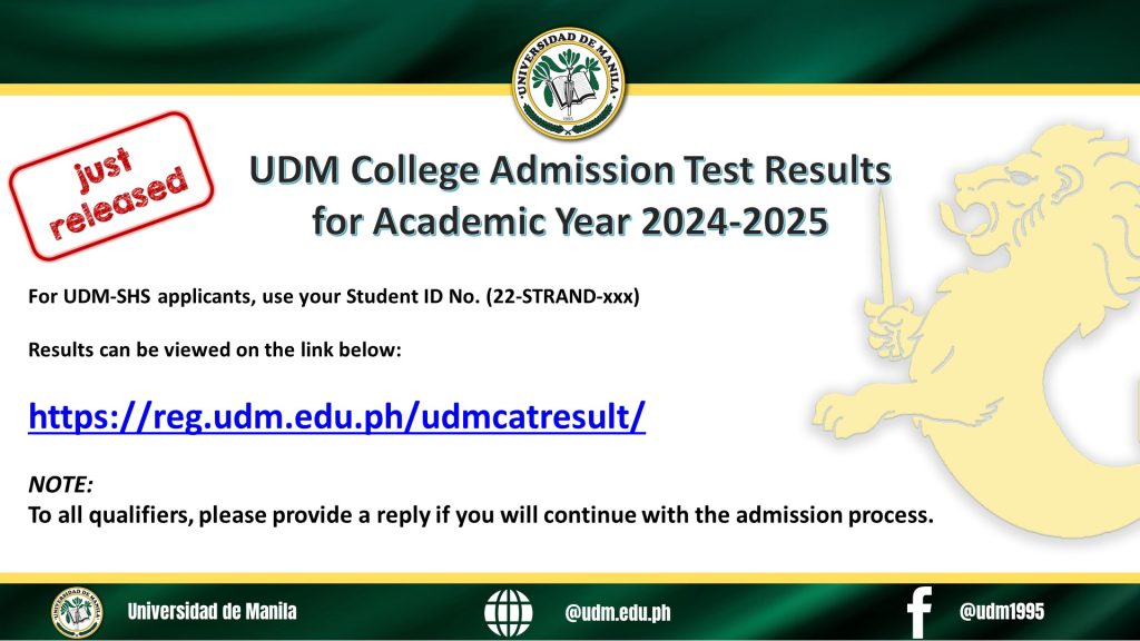 UDM CAT Result