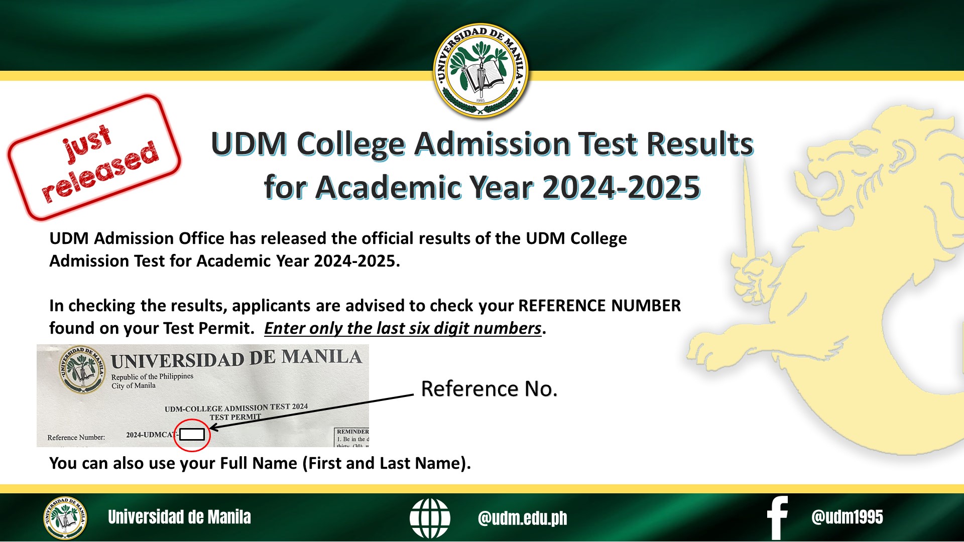 UDM CAT Result