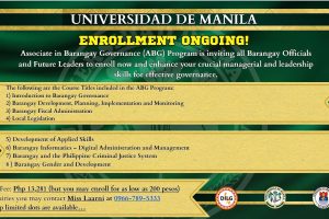 Associate in Barangay Governance Enrollment Ongoing