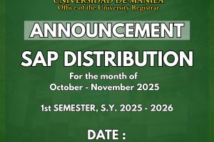 UDM Social Amelioration Program (SAP) Distribution